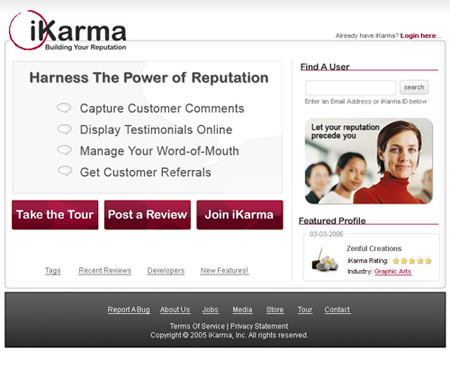 iKarma Homepage
