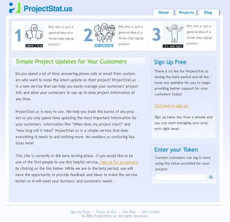 Project Stat Home Page