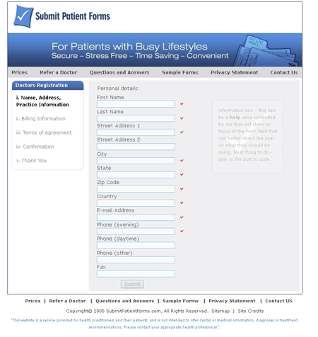 Submit Patient Forms